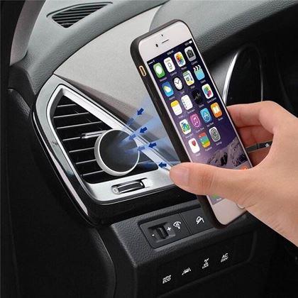 Obrazek z Magnetyczny uchwyt na telefon do auta  -  srebrny