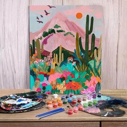 Obrazek z Zestaw prezentowy do malowania – płótno 50x40 cm, zestaw farb i pędzle