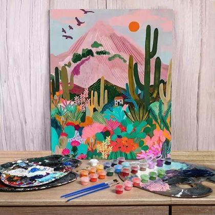 Obrazek z Zestaw prezentowy do malowania – płótno 50x40 cm, zestaw farb i pędzle