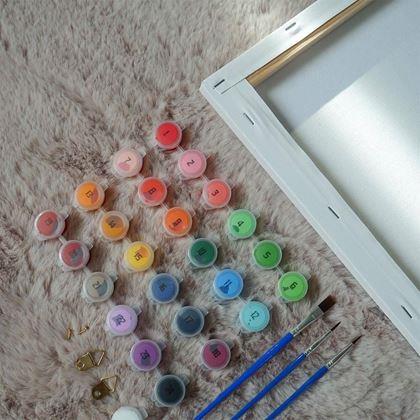 Obrazek z Zestaw prezentowy do malowania – płótno 50x40 cm, zestaw farb i pędzle