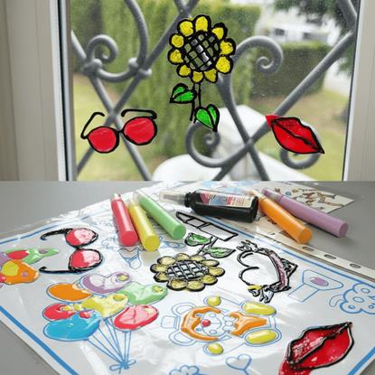 Obraz Farby do szkła z szabloną