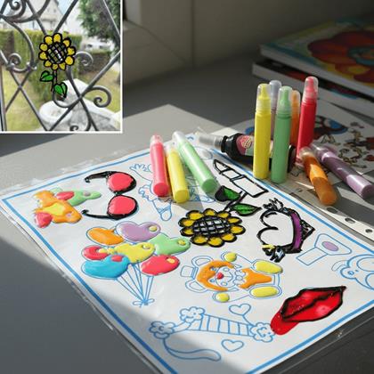 Obrazek z Farby do szkła z szabloną