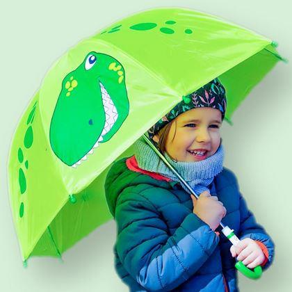Obrazek z 3D parasol dla dzieci  -  dinozaur