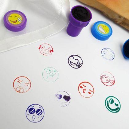 Obrazek z Stempelki dla dzieci emotikony - 10 szt