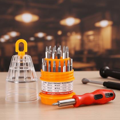 Obrazek z Mini zestaw wkrętaków podróżnych 31w1