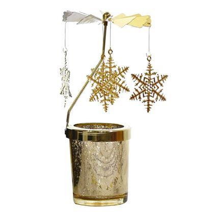 Obrazek z Rotujący świecznik  -  płatki śniegu