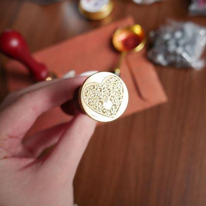 Obrazek z Zestaw prezentowy do tworzenia pieczęci -  serce