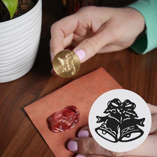 Obrazek z Zestaw prezentowy do tworzenia pieczęci -  dzwonki świąteczne