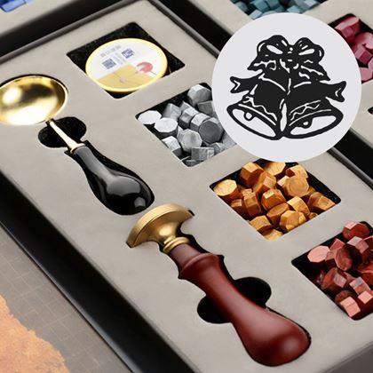 Obrazek z Zestaw prezentowy do tworzenia pieczęci -  dzwonki świąteczne