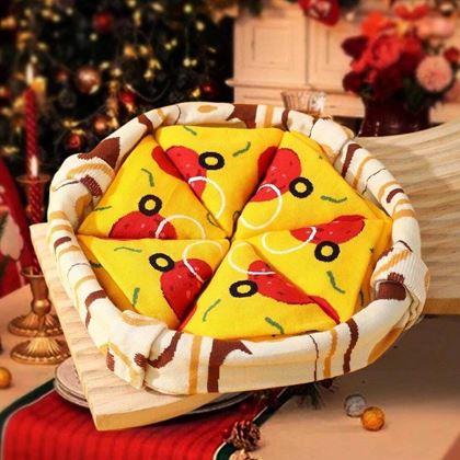 Obrazek z Zestaw 4 par skarpetek - pizza