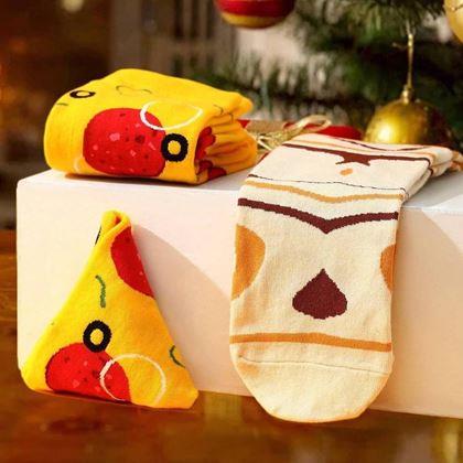 Obrazek z Zestaw 4 par skarpetek - pizza