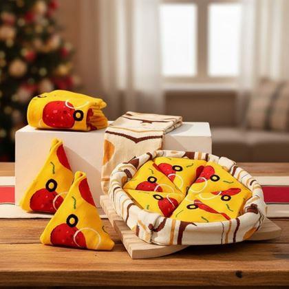 Obrazek z Zestaw 4 par skarpetek - pizza
