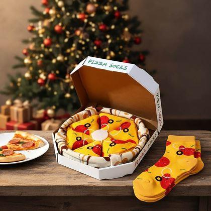 Obrazek z Zestaw 4 par skarpetek - pizza