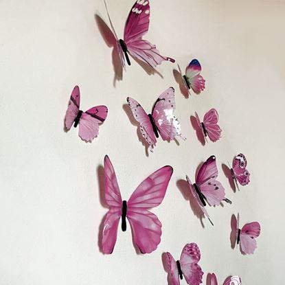 Obraz Zestaw świecących motyli na ścianę 