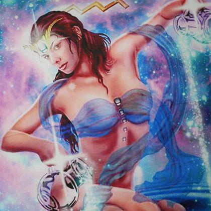 Obrazek z Poszewka na poduszkę znak zodiaku - Wodnik