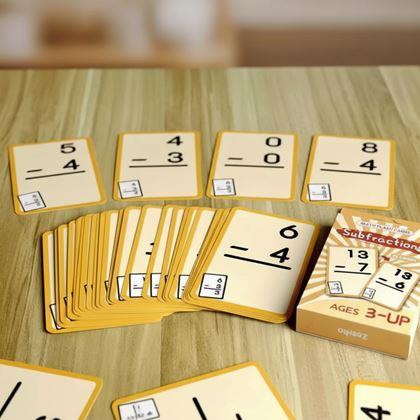 Obrazek z Zestaw kart matematycznych 36 szt. - odejmowanie