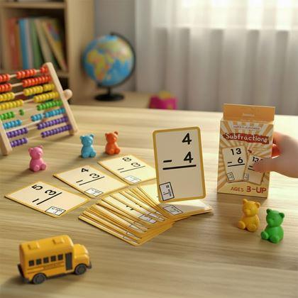 Obrazek z Zestaw kart matematycznych 36 szt. - odejmowanie