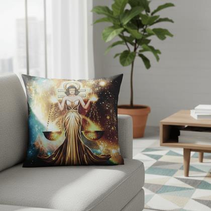 Obrazek z Poszewka na poduszkę znak zodiaku - wagi