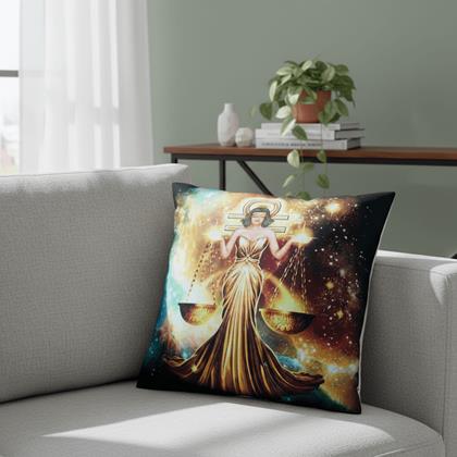 Obrazek z Poszewka na poduszkę znak zodiaku - wagi