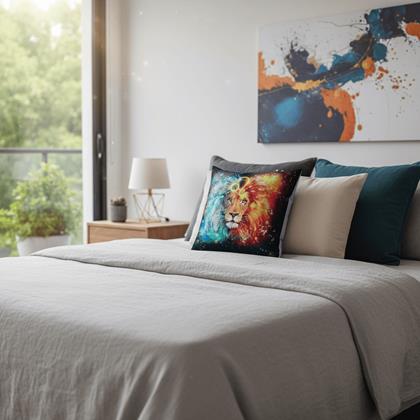 Obrazek z Poszewka na poduszkę znak zodiaku - lew