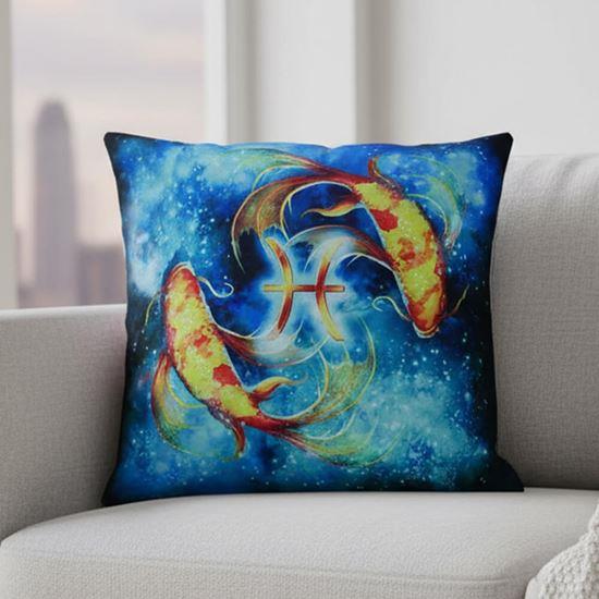 Obrazek z Poszewka na poduszkę znak zodiaku - ryby