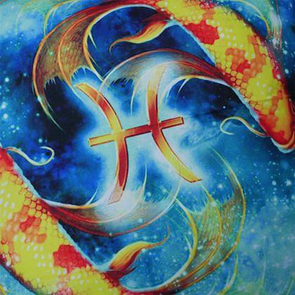 Obrazek z Poszewka na poduszkę znak zodiaku - ryby