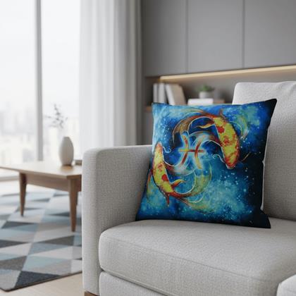 Obrazek z Poszewka na poduszkę znak zodiaku - ryby