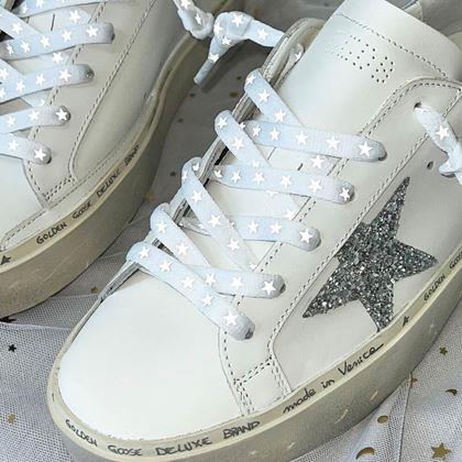 Obrazek z Sznurówki z odblaskowymi gwiazdkami - białe