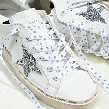 Obrazek z Sznurówki z odblaskowymi gwiazdkami - białe