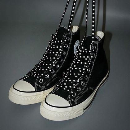 Obrazek z Sznurówki z odblaskowymi gwiazdkami - czarne