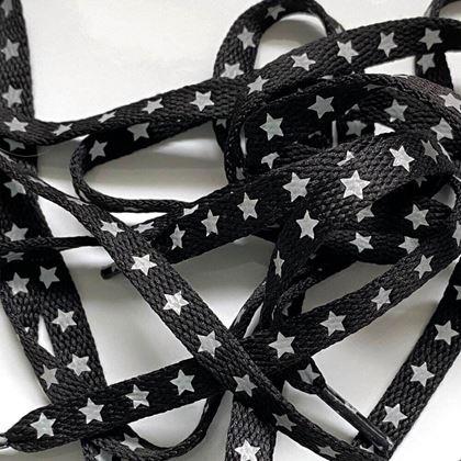 Obrazek z Sznurówki z odblaskowymi gwiazdkami - białe