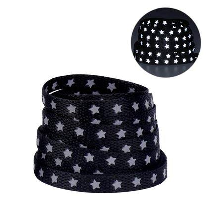 Obrazek z Sznurówki z odblaskowymi gwiazdkami - czarne