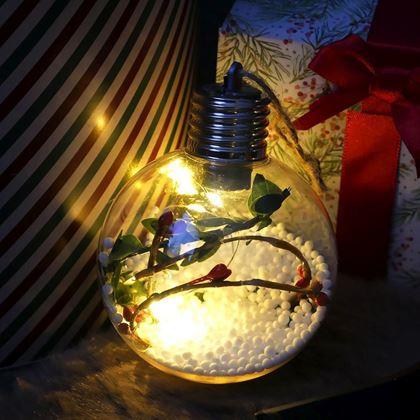 Obrazek z Świąteczna kula LED świecąca na choinkę -  girlanda