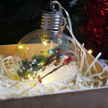 Obrazek z Świąteczna kula LED świecąca na choinkę -  girlanda