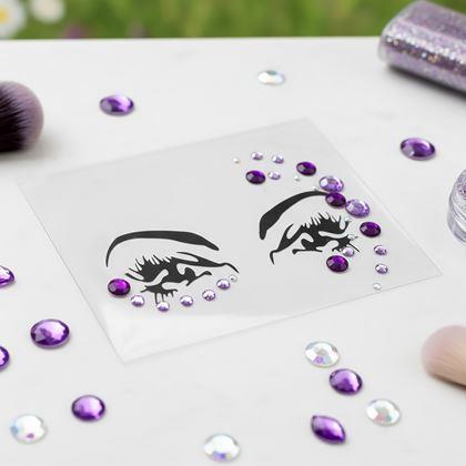 Obrazek z Naklejane kamyczki na twarz  -  fioletowe