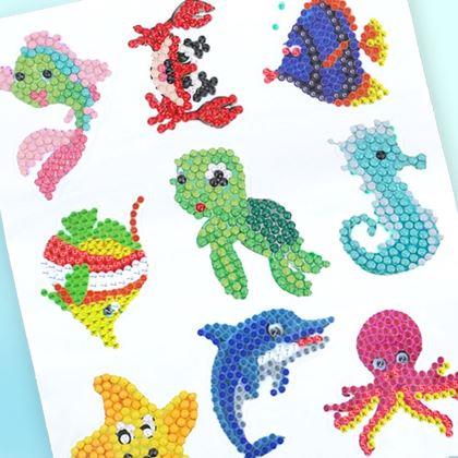 Obrazek z Haft diamentowy dla dzieci - naklejki  -  morski świat