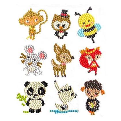 Obrazek z Haft diamentowy dla dzieci - naklejki  -  mix zwierzątek