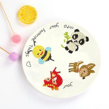 Obrazek z Haft diamentowy dla dzieci - naklejki  -  mix zwierzątek