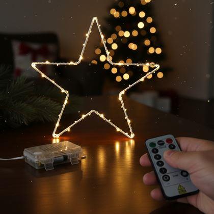 Obrazek z Świąteczna metalowa gwiazda LED