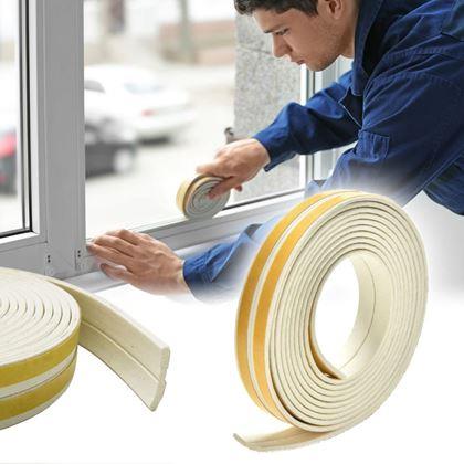 Obrazek z Samoprzylepna uszczelka do okien i drzwi – biała - białe