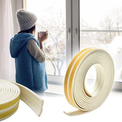 Obrazek z Samoprzylepna uszczelka do okien i drzwi – biała - białe