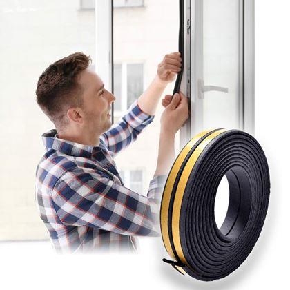 Obrazek z Samoprzylepna uszczelka do okien i drzwi 2,5 m - czarne