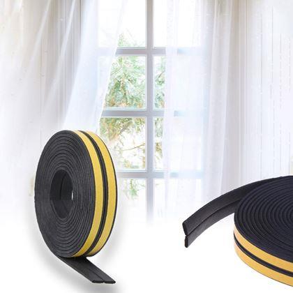 Obrazek z Samoprzylepna uszczelka do okien i drzwi 2,5 m - czarne