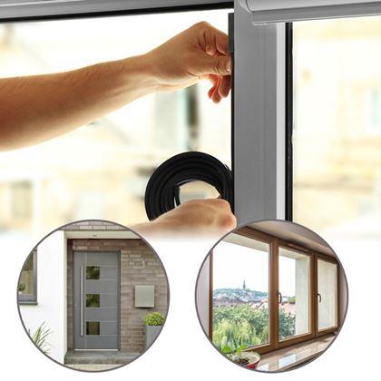 Obrazek z Samoprzylepna uszczelka do okien i drzwi 2,5 m - czarne