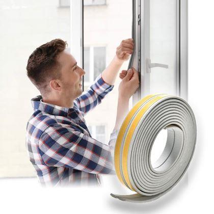 Obrazek z Samoprzylepna uszczelka do okien i drzwi 2,5 m - szare