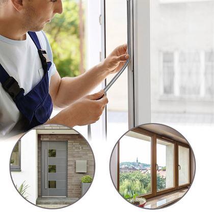 Obrazek z Samoprzylepna uszczelka do okien i drzwi 2,5 m - szare