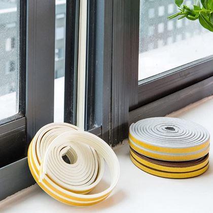 Obrazek z Samoprzylepna uszczelka do okien i drzwi 2,5 m - czarne