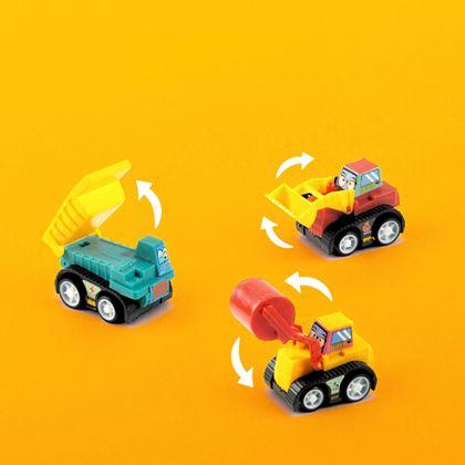 Obrazek z Zestaw 6 nakręcanych samochodzików w przezroczystej torbie