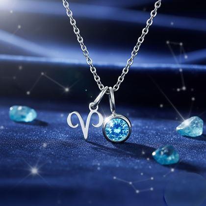 Obrazek z Łańcuszek z zawieszką znaku zodiaku - Baran