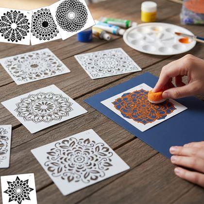 Obrazek z Szablony do malowania mandali 10 szt.